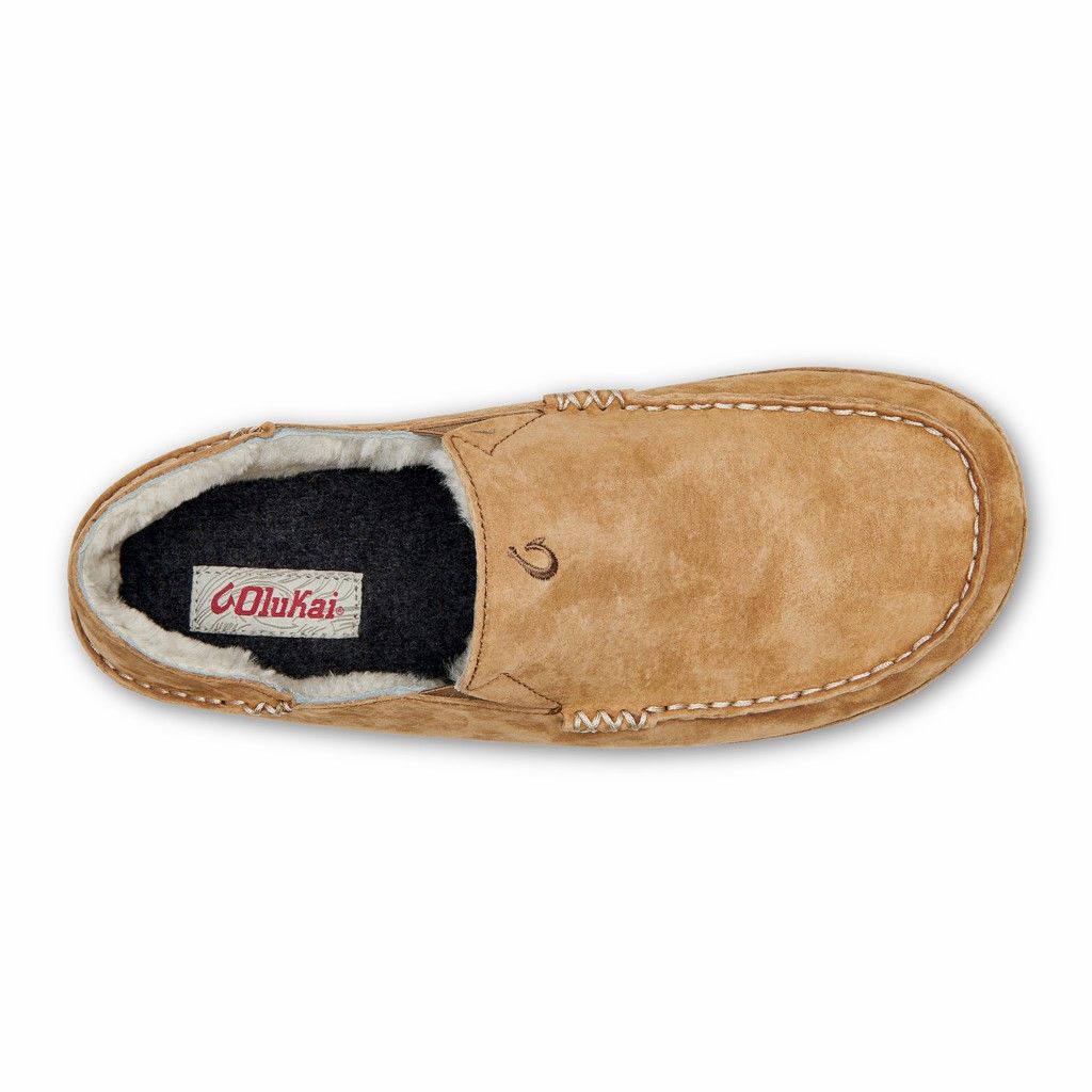 Olukai Men's Moloa Slipper - Tobacco US507-948